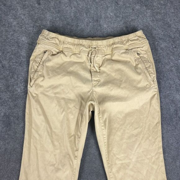 Cotton Citizen Simon‎ Pants Mens XXL Beige Button Fly Elastic Waist Straight Leg - Picture 5 of 14